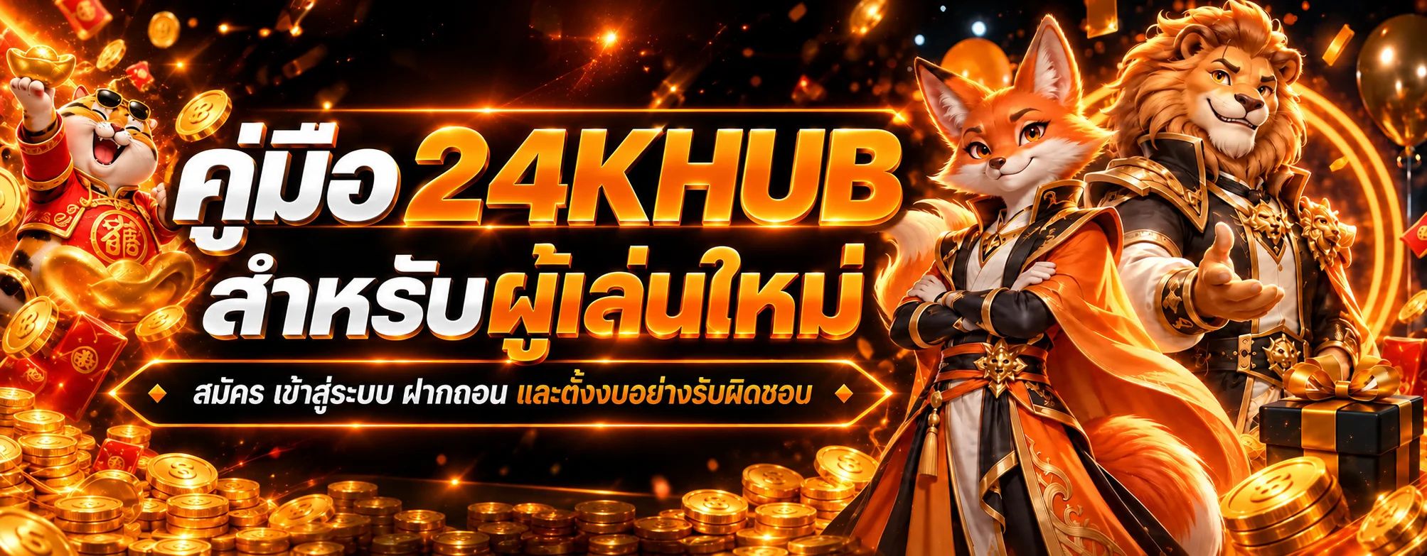 24KHUB คู่มือสมัคร login ฝากถอนสำหรับผู้เล่นใหม่